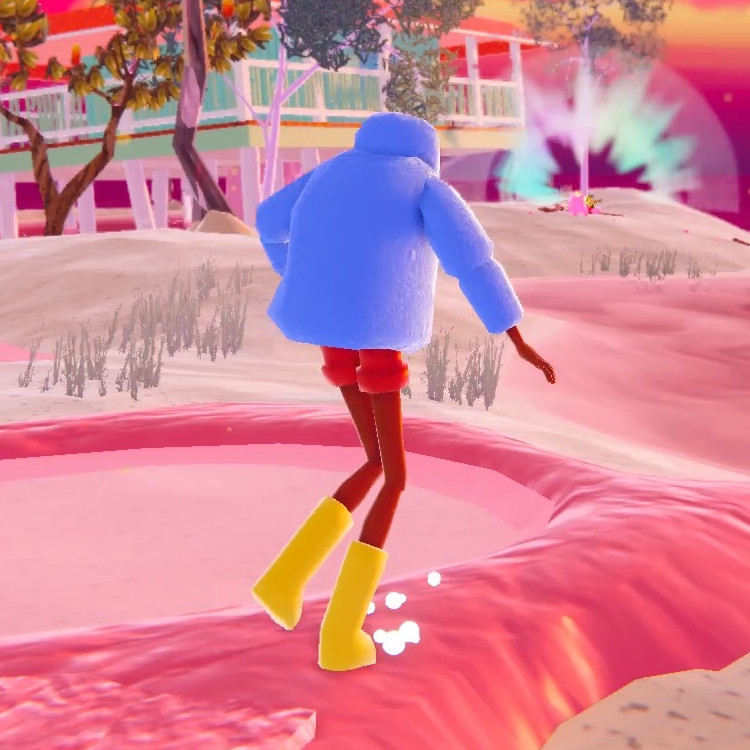 Queer Man Peering Into A Rock Pool - part of the 2023 Queer Games Bundle
